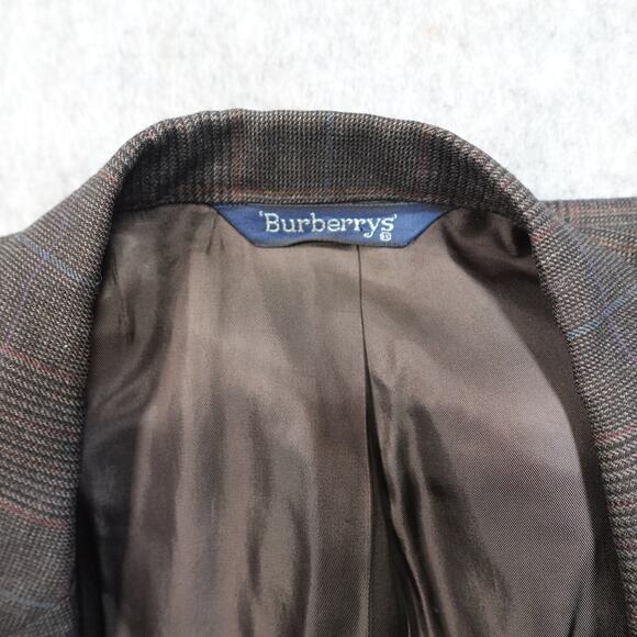 Vintage Burberrys Blazer Mens 44R? Wool Sport Coat Jacket 2 Button Union Made - Picture 11 of 16